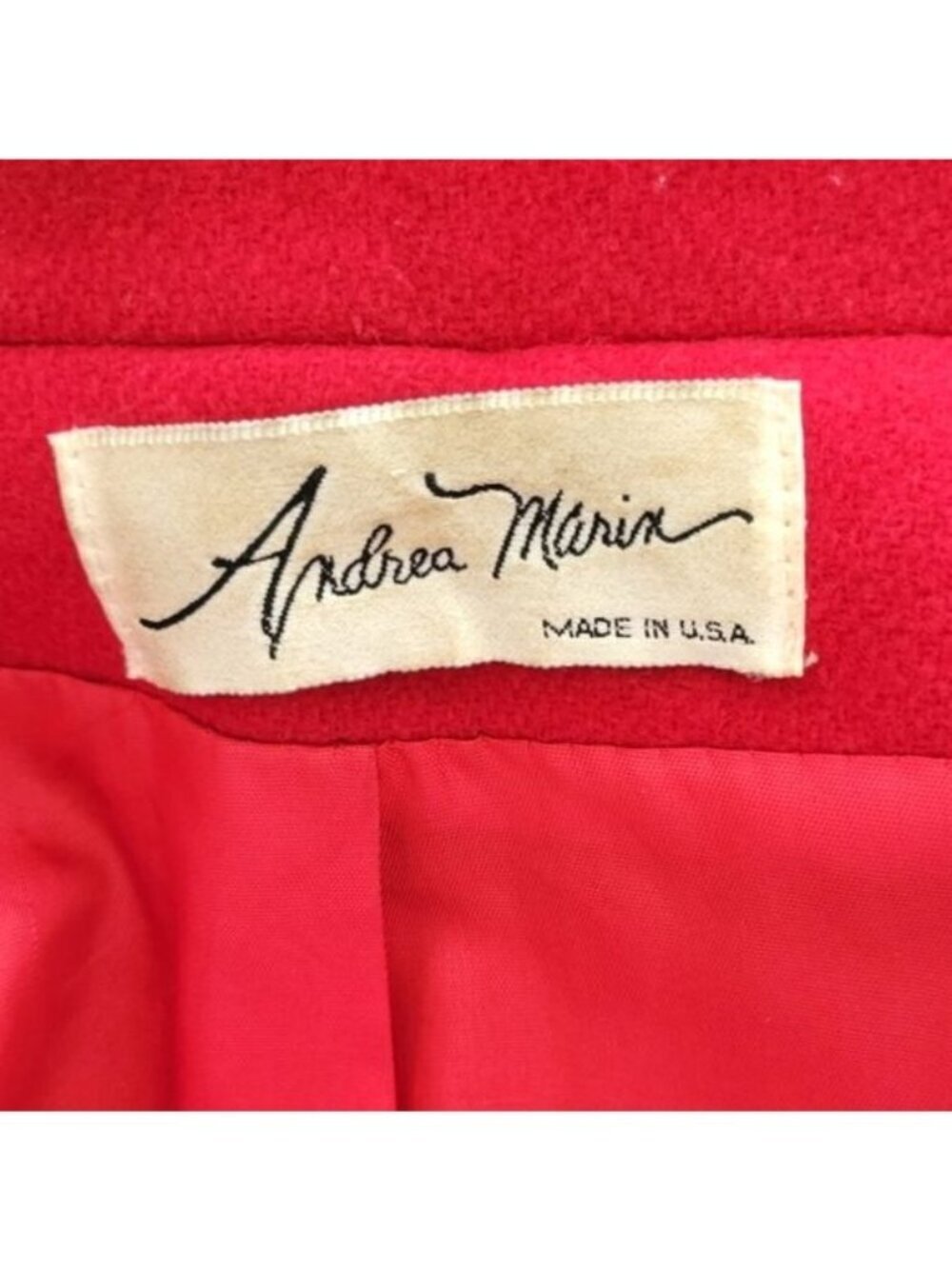 VTG Andrea Marin Andover Forstmann Wool Trench Cocoon 70s 80s Parisian 12 - Picture 5 of 8